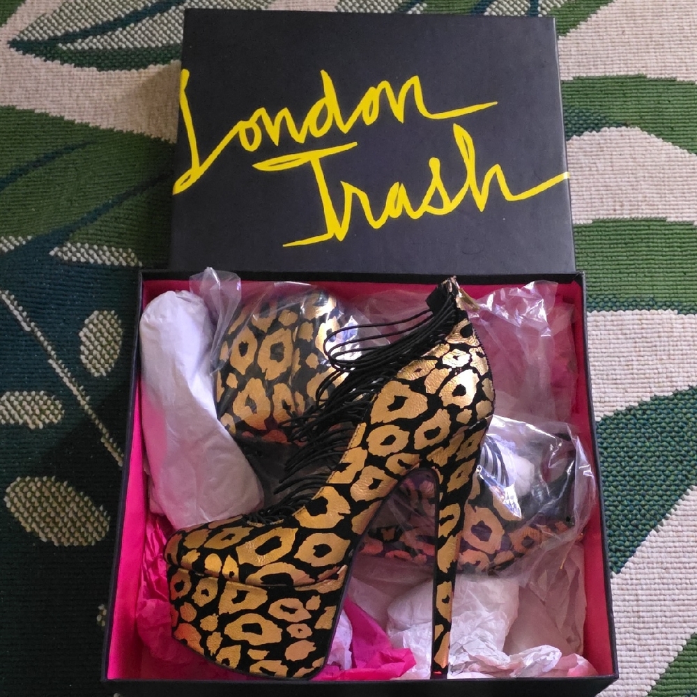 London Trash Cheetah Print Heels
